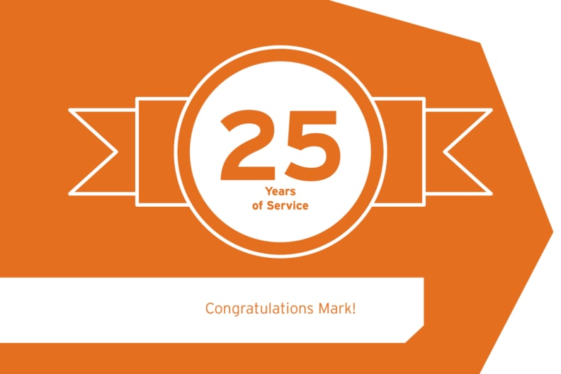 Congratulations to Mark Wall on 25 Years of Service